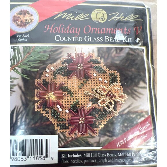 Mill Hill Holiday Ornaments V Counted Glass Bead Kit - Picture 2 of 4